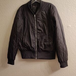 INSO Collection Black Quilted Bomber Jacket for Women B34